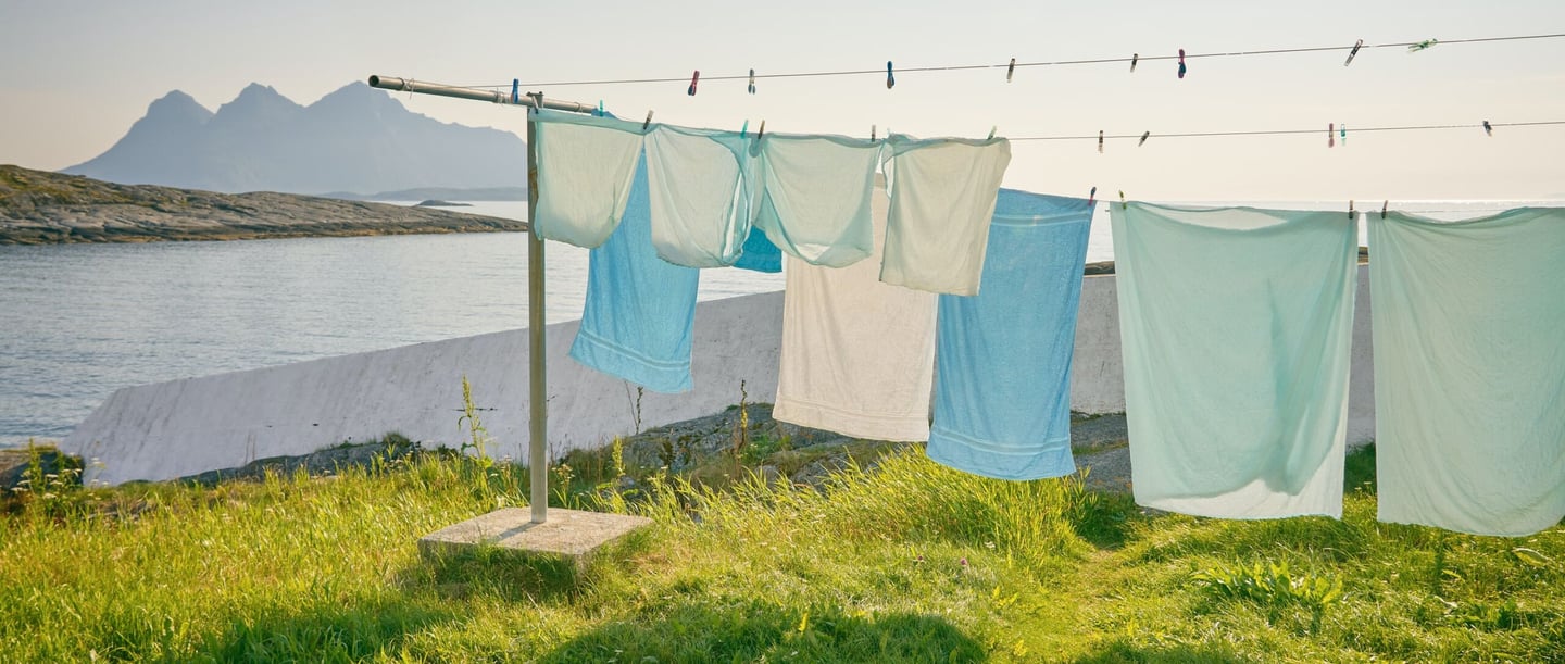 Laundry on a washing line