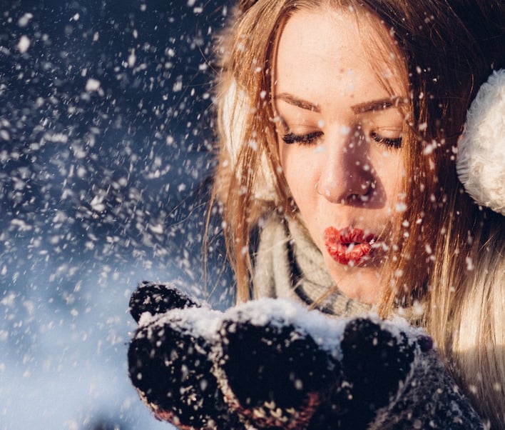Frau im Schnee