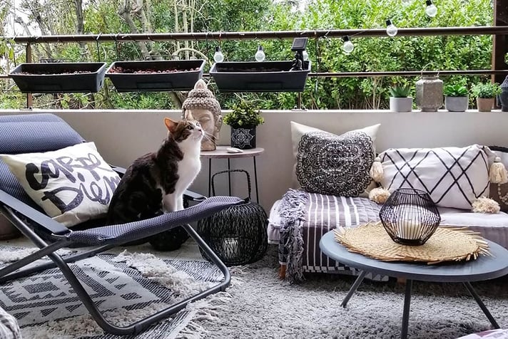Die ideale Möblierung für einen Cocooning-Balkon