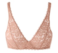 Natural Comfort Lace lace bra without underwire in the color rose.