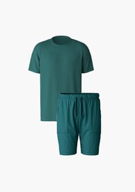 Herren Nachtwäsche in Grüntönen aus Bio-Baumwolle zum Kombinieren.