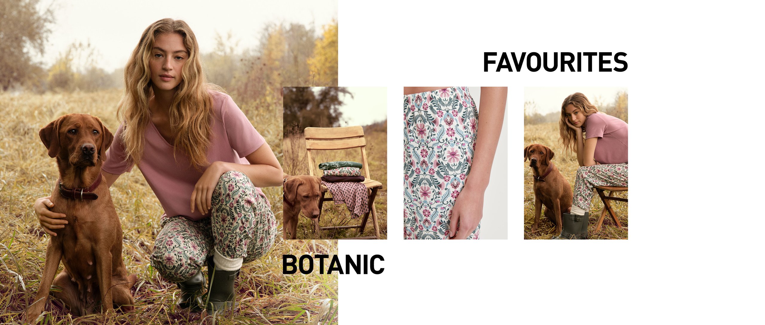 La femme porte un pyjama de la série de lingerie de nuit Favourites Sleep Rosa au design discret.