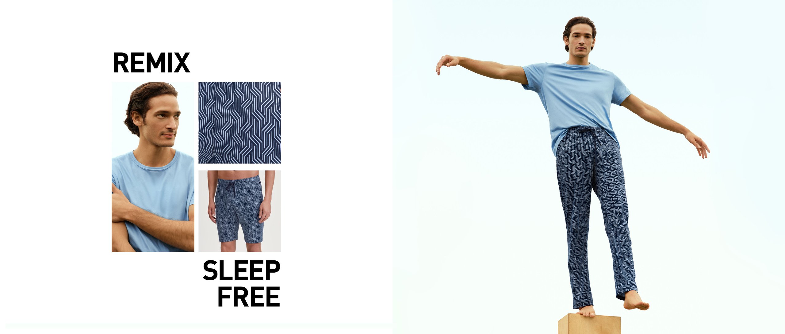 La femme porte un pyjama de la série de lingerie de nuit Favourites Sleep Rosa au design discret.