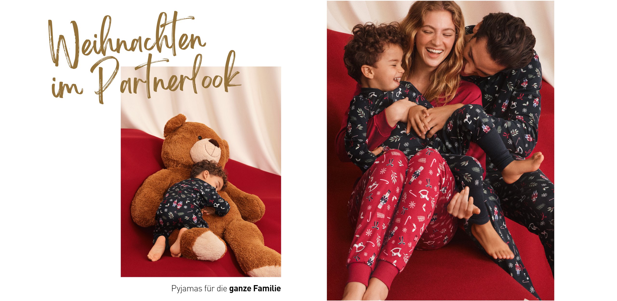 Collage Pyjamas im Partnerlook