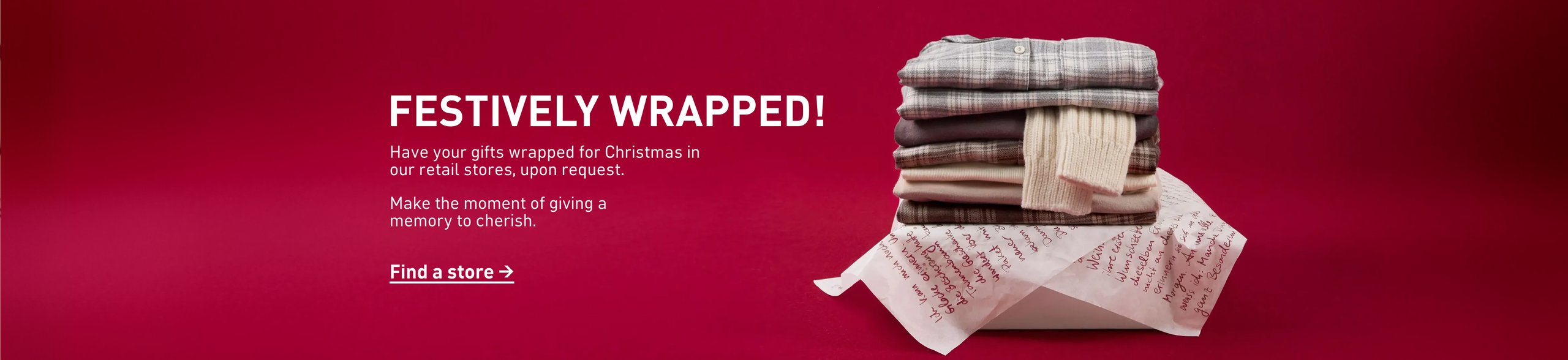 Info Image: Have your gifts wrapped upon request in our stores.