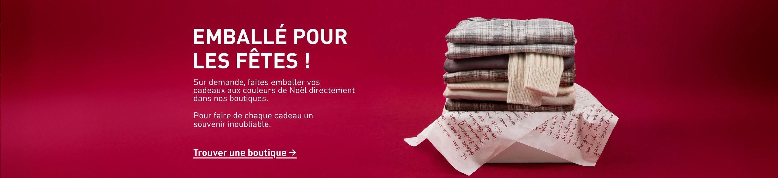 Info Bild: Laissez vos cadeaux emballer sur demande dans nos magasins.
