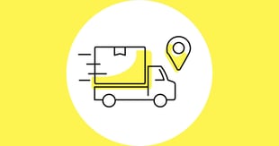 Ein gelbes Symbol mit einem Handdruck