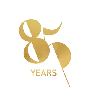 85 years logo in gold