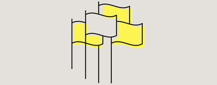 Un symbole jaune avec une pression de la main