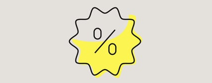Ein gelbes Symbol mit einem Handdruck