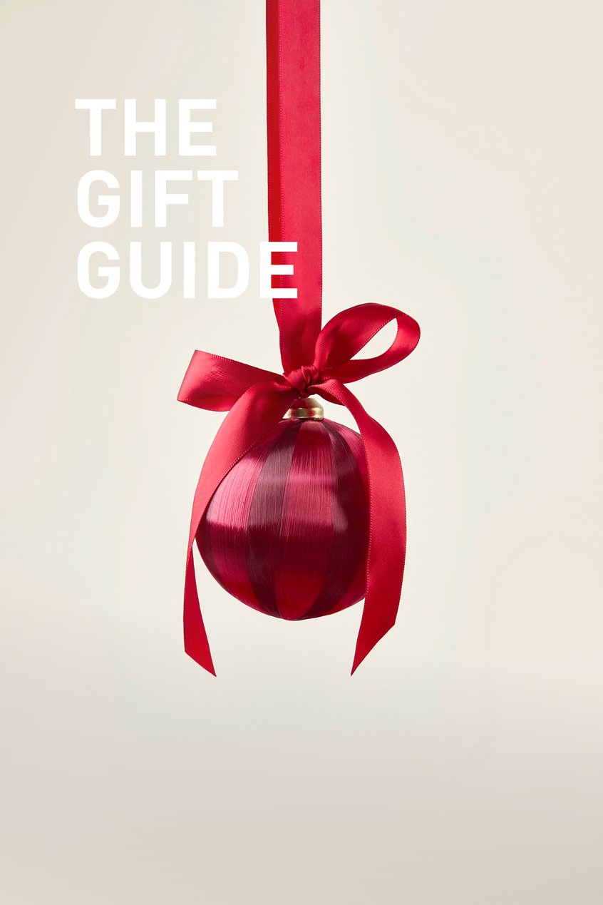 Christmas ornament against a beige background.