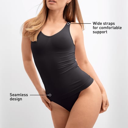 A model wears the top from the Seamless Shape collection