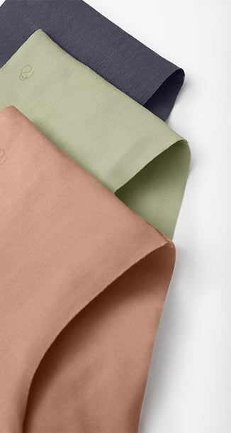 The picture shows three briefs from the Natural Skin range.