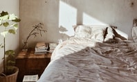 Sun shines through the open window in the morning