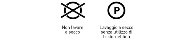 Simboli per il lavaggio a secco