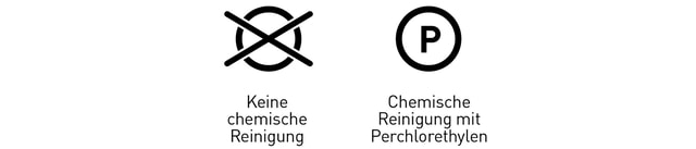 Symbole für die chemische Reinigung