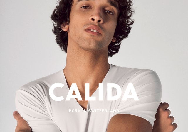 Man with a white T-shirt from CALIDA